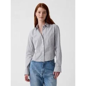 Gap Tall Cotton Cropped Shirt